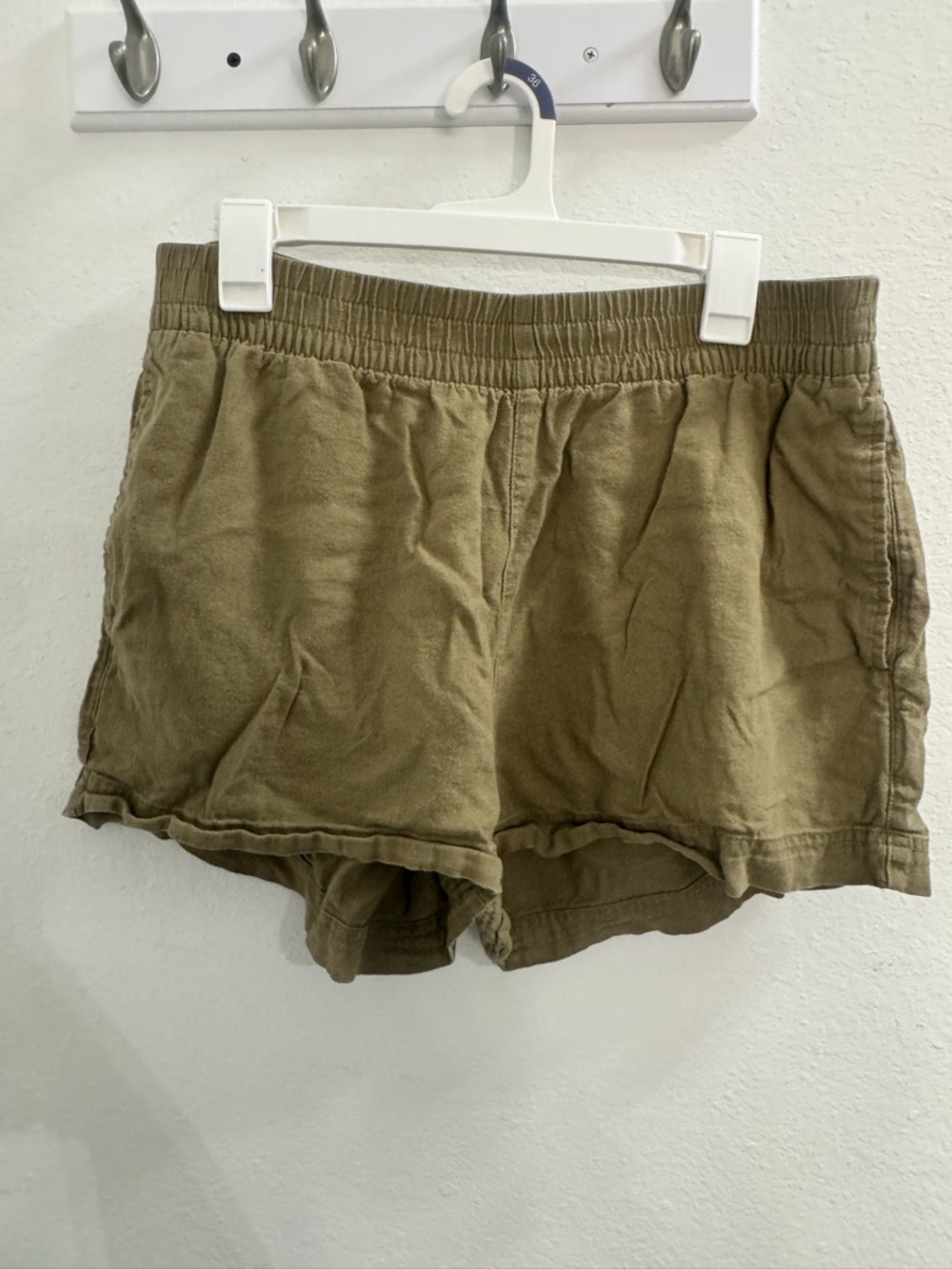 Old Navy Olive Green Elastic-Waist Athletic Shorts